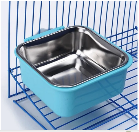 New Stainless Steel Dog Bowls Can Be Fixed In A Cage Hanging Bowl Pet Food Water Drink Dishes Feeder For Cat Puppy Pet Dog Feeder Bowls