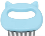 Pet Massage Hair Removal Comb ABS Elastic Half-curved Handle Cat Brush To Clean Fluff Massage Pet Dusting Brush