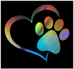 Heart Dog Cat Paw Print Pet Car Window Bumper Sticker Vinyl Decal Removable