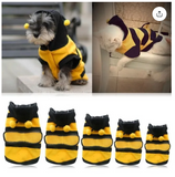 Bee Pet Puppy Coat Apparel Outfit Fleece Clothes Dog Cat Hoodie Fancy Costume