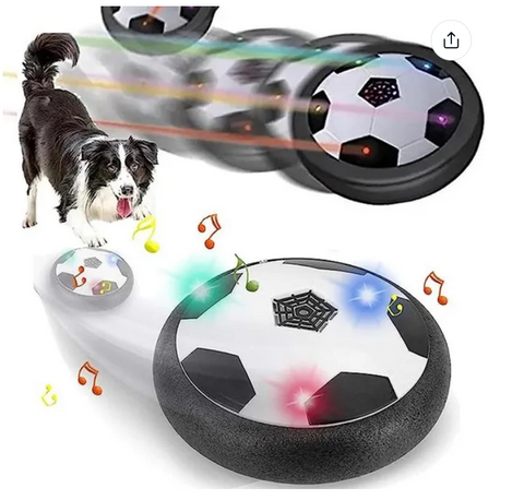 Flying Activity Gliding Disc Interactive Automatic Electric Moving Light Indoor Soccer Game Flying Disc Ball Dog and Cat Pet Toys