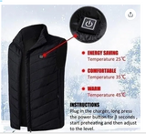 2023 New Version Heated Vest, Winter Fashion Heating Vest Men's Women's Usb Heating Jacket Warm Vest Hunting Vest Camping Hiking Hunting,veste Chauffante,winterjackeGilet Riscaldato Beheizte Weste (Mobile Power Not Included)