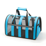 Dog Cat Puppy Carrier Portable Adjustable Handbag Shoulder Breathable Bags for Outdoor Activities Travl Pet Supplies Bag - Blue M