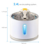 2.4L Automatic Cat Water Fountain Water level Window LED Electric Mute Water Feeder Dog Pet Drinker Bowl Pet Drinking Dispenser