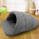 Warm Soft Polar Fleece Dog Beds Winter Warm Pet Heated Mat Slippers Beds Kennel House for Cats Sleeping Bag Nest Cave Bed