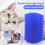 Pet Products for Cats Brush Corner Cat Massage Self Groomer Comb Brush with Catnip Cat Rubs Tickling Comb