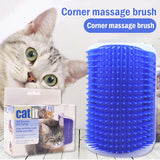 Pet Products for Cats Brush Corner Cat Massage Self Groomer Comb Brush with Catnip Cat Rubs Tickling Comb