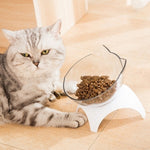 Hot Sale Elevated Single Cat Bowl, Pet Feeding Bowl 15°Tilted Raised Pet Bowl Food and Water Bowls Stress-Free Suit for Cats Small Dogs