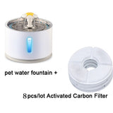 2.4L Automatic Cat Water Fountain Water level Window LED Electric Mute Water Feeder Dog Pet Drinker Bowl Pet Drinking Dispenser