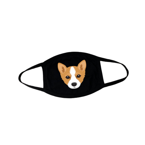 Welsh Corgi Puppy Face Mask