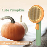 Pumpkin Self Cleaning Slicker Comb for Dog Cat Puppy Rabbit, Grooming Brush