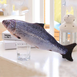 1PC 3D Fish Creative Pet Cat Kitten Chewing Cat Toys Doll Catnip Stuffed Fish Interactive Kitten Playing Toy Stuffed Pillow