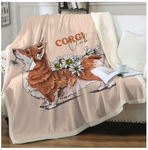 2020 New Blanket Sofa Bed Blanket Super Soft Warm Pet Dog Corgi 3D Print Blanket Cover Fleece Throw Blanket J27
