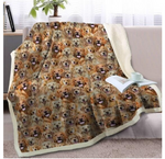 Golden Retriever Sherpa Blanket on Beds Dog Collection Throw Blanket for Kids Animal Dog Soft Bedspreads 3D ZH952