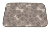 Bath Mat, Patern Pet Paw Print And Bone