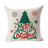 Hyha Christmas Pillow Covers Christmas Present Christmas Pillow Deer Cushion Cover Merry Christmas Decorations for Home Cojines