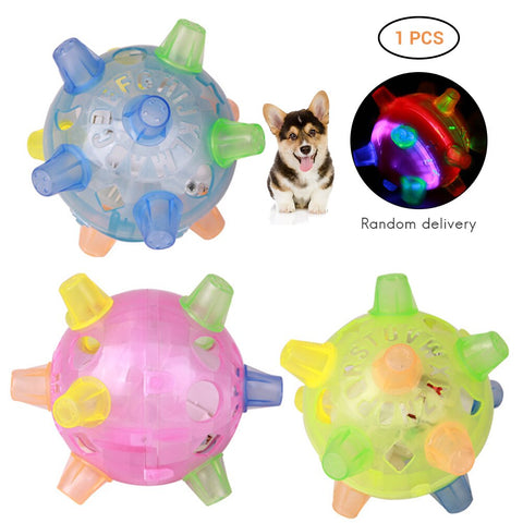 Pet Dog Toys LED Jumping Ball Play Ball Music Bouncing Dancing Balls Toy For Dogs Cats Pet Products Supplies Random Color