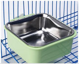 New Stainless Steel Dog Bowls Can Be Fixed In A Cage Hanging Bowl Pet Food Water Drink Dishes Feeder For Cat Puppy Pet Dog Feeder Bowls
