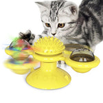 Pet Toys Cat Top Interactive Puzzle Training Turntable Windmill Ball Whirling Toys For Cats Kitten Play Game Cat Supplies