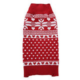 Dogs Sweater Winter Dog Clothes Red Costume Corgi Beagle Shiba Inu Acrylic Fibers Snowflake Christmas XXS XS S M