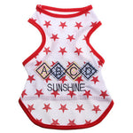 Pet Dog Cat Clothes Star Pattern Dog Vest Puppy T-Shirt Coat Pet Clothes Apparel Costumes New Spring - Blue XXL
