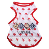Pet Dog Cat Clothes Star Pattern Dog Vest Puppy T-Shirt Coat Pet Clothes Apparel Costumes New Spring - Blue XXL