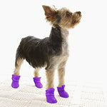 Dogs Dog Boots / Dog Shoes Rain Boots Waterproof Solid Color Cute For Pets Silicone Rubber PVC Black