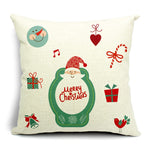 Hyha Christmas Pillow Covers Christmas Present Christmas Pillow Deer Cushion Cover Merry Christmas Decorations for Home Cojines