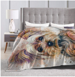 Rustic Flannel Fleece Blankets Yorkshire Terrier