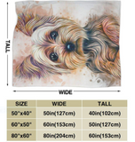 Rustic Flannel Fleece Blankets Yorkshire Terrier