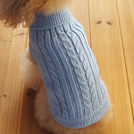 Cat Dog Sweater Winter Dog Clothes Light Blue Costume Cotton Solid Colored XS S M L XL