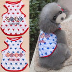 Pet Dog Cat Clothes Star Pattern Dog Vest Puppy T-Shirt Coat Pet Clothes Apparel Costumes New Spring - Blue XXL