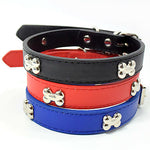 Cat Dog Portable Solid Colored Bone Nylon Black Red Blue