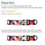 Fashion Print Personalized Engraved Name Dog Collar Leash Custom Puppy Pet Collars ID Tag for Small Medium Large Big Dogs