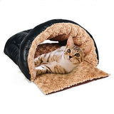 Dogs Cats Pets Bed Tent Cave Bed Pet House Plush Fabric Pet Liners Solid Colored Warm Tent washable Brown