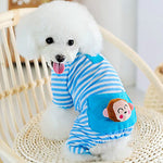 Cat Dog Jumpsuit Pajamas Winter Dog Clothes Yellow Blue Pink Costume Husky Labrador Golden Retriever Cotton Cartoon Casual / Daily Cute XS S M L XL