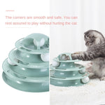 Cats Toys Turntable Balls 4 Layers Play Track Plate Cat Accessories Interactive Toy Indoor Pet Supplies For Cats Kitten Teasers