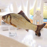 1PC 3D Fish Creative Pet Cat Kitten Chewing Cat Toys Doll Catnip Stuffed Fish Interactive Kitten Playing Toy Stuffed Pillow