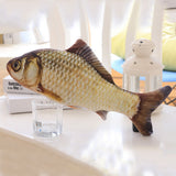 1PC 3D Fish Creative Pet Cat Kitten Chewing Cat Toys Doll Catnip Stuffed Fish Interactive Kitten Playing Toy Stuffed Pillow