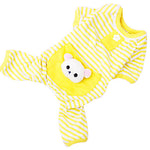 Cat Dog Jumpsuit Pajamas Winter Dog Clothes Yellow Blue Pink Costume Husky Labrador Golden Retriever Cotton Cartoon Casual / Daily Cute XS S M L XL