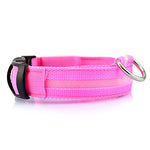 Cat Dog Collar LED Lights Adjustable / Retractable Solid Colored Nylon White Orange Yellow