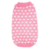 Sweater Winter Dog Clothes Pink Costume Girls' Husky Labrador Golden Retriever Woolen Heart Keep Warm XS S M L XL XXL