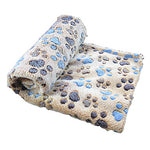 Cat Dog Mattress Pad Cleaning Towel Bed Blankets Corduroy Pet Blankets Footprint / Paw Double-Sided Foldable Pink Rose Beige