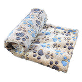 Cat Dog Mattress Pad Cleaning Towel Bed Blankets Corduroy Pet Blankets Footprint / Paw Double-Sided Foldable Pink Rose Beige