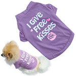 Cat Dog Shirt / T-Shirt Dog Clothes Purple Rose Costume Cotton Letter & Number Casual / Daily XS S M L