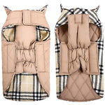 Dog Coat Vest Winter Dog Clothes Reversible Brown Green Red Costume Cotton Plaid / Check Keep Warm Reversible XS S M L XL XXL