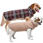 Dog Coat Vest Winter Dog Clothes Reversible Brown Green Red Costume Cotton Plaid / Check Keep Warm Reversible XS S M L XL XXL