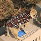 Dog Coat Vest Winter Dog Clothes Reversible Brown Green Red Costume Cotton Plaid / Check Keep Warm Reversible XS S M L XL XXL