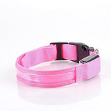 Cat Pets Dog Collar Dog Training Collars LED Lights Electric Glow Solid Colored Nylon Blue Pink Rainbow