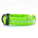 Cat Dog Collar LED Lights Adjustable / Retractable Solid Colored Nylon White Orange Yellow